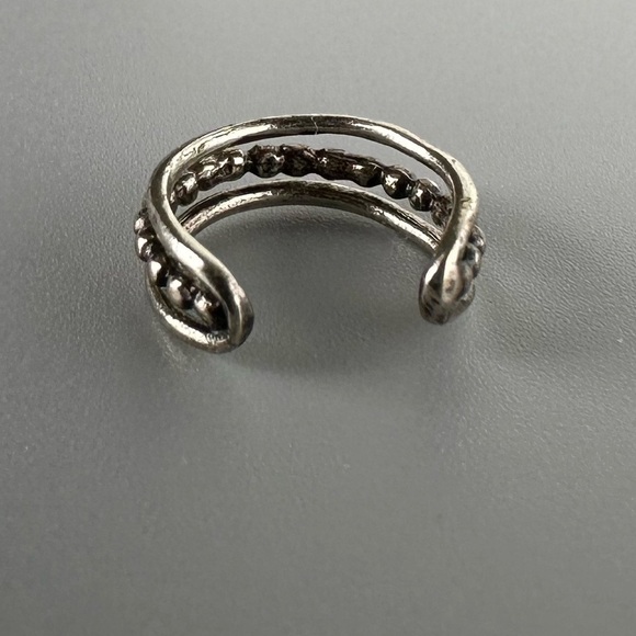 Sterling Silver Triple Band Ear Cuff – No Piercing Needed - Picture 3 of 14